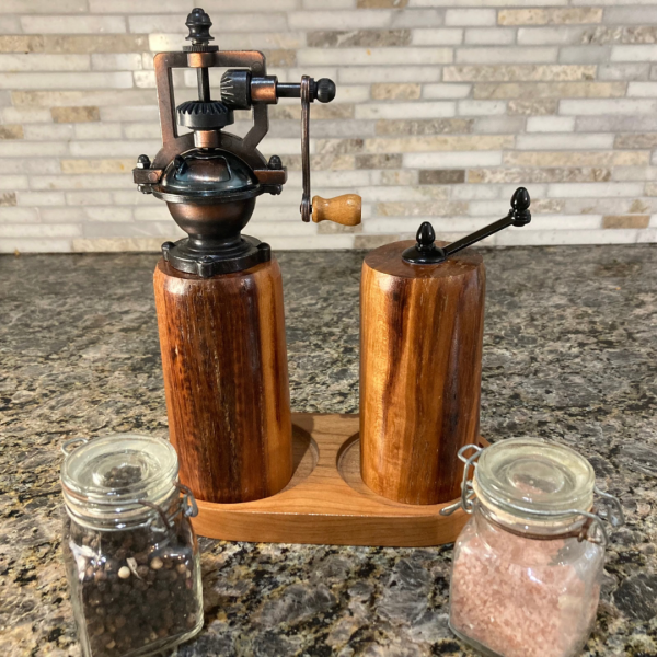 Pepper & Salt Grinder - Cherry Burl #1 - Image 2