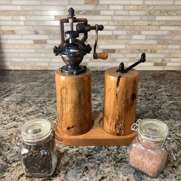 Pepper & Salt Grinder - Cherry Burl #2 - Image 3