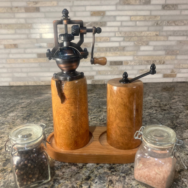 Pepper & Salt Grinder - Cherry Burl #10 - Image 3