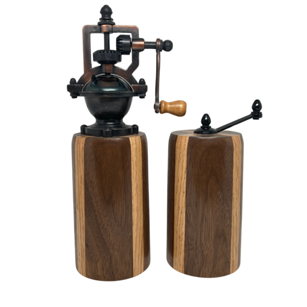 Pepper and Salt Grinder - Walnut and Oak Wood - Image 4