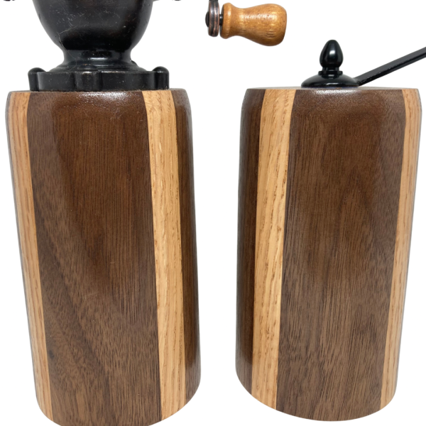 Pepper and Salt Grinder - Walnut and Oak Wood - Image 5