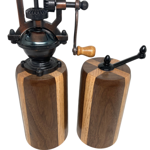 Pepper and Salt Grinder - Walnut and Oak Wood - Image 6