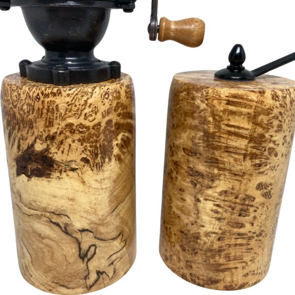 Pepper & Salt Grinder - Yellow Birch Burl #1 - Image 5