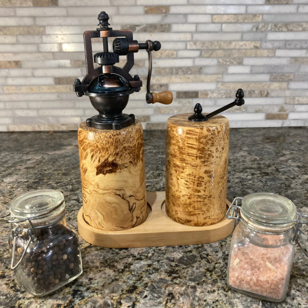 Pepper & Salt Grinder - Yellow Birch Burl #1 - Image 3